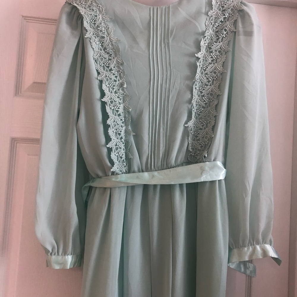 Vintage seafoam Ursula of Switzerland dress - Picture 3 of 5